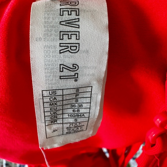 Forever 21 fringe tube top bikini size small - Picture 3 of 3